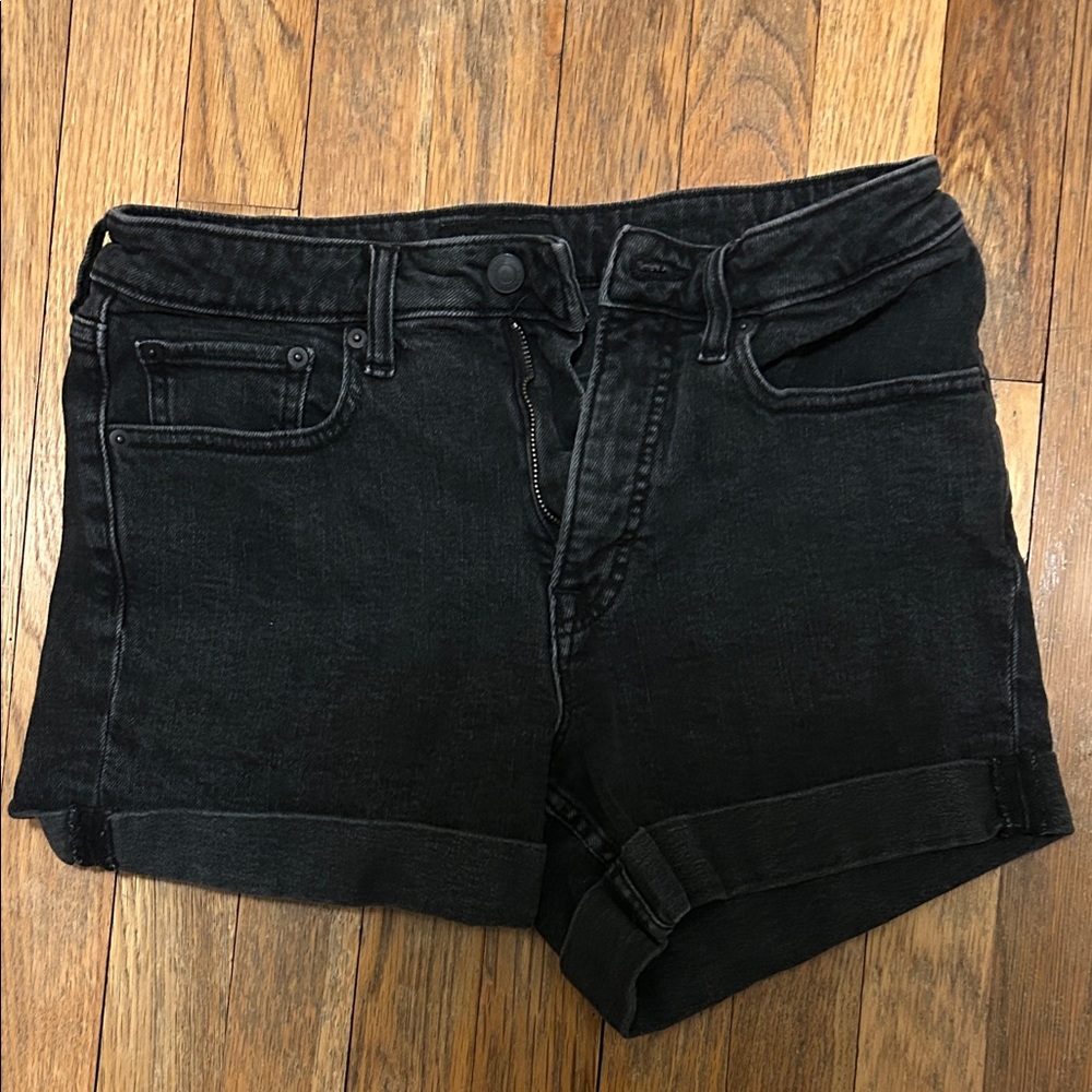 Black Denim Women's Shorts